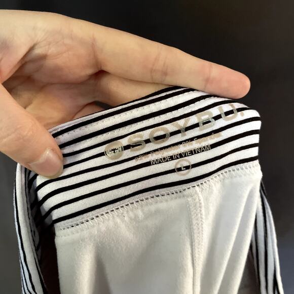 Soybu black white patterned skort skirt pockets women's size L workout skirt - Picture 6 of 6